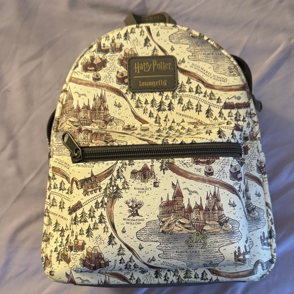Loungefly Harry Potter Map Cream Backpack
